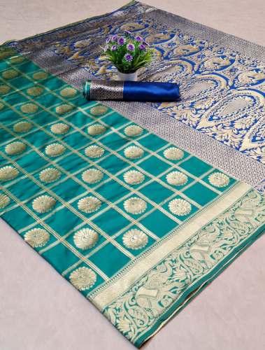 Peacock C-Green Banarasi Silk Saree
