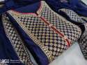  POONAM NAVY BLUE COTTON DRESS MATERIAL