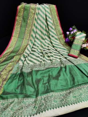 Preksha Cream Spun Cotton Saree