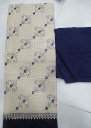 PRESHA GREY COTTON DRESS MATERIAL