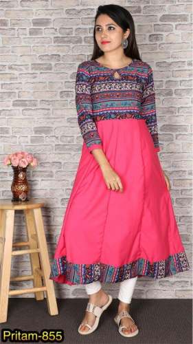  PRITAM PINK CRAPE KURTIS