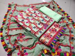  PRIYAL GREEN MODAL SILK DRESS MATERIAL