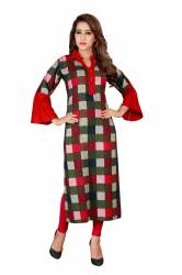 PRIYANKA HEAVY RAYON PRINT KURTI