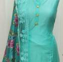 PURVA SKYBLUE JAM SILK COTTON DRESS MATERIAL