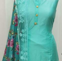PURVA SKYBLUE JAM SILK COTTON DRESS MATERIAL