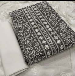 QUEEN GREY COTTON DRESS MATERIAL