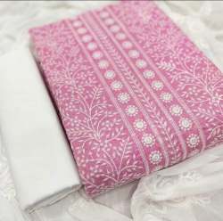 QUEEN PINK COTTON DRESS MATERIAL