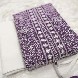 QUEEN PURPLE COTTON DRESS MATERIAL