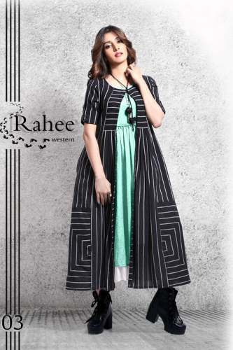 RAHEE WESTERN BLACK COTTON KURTIS