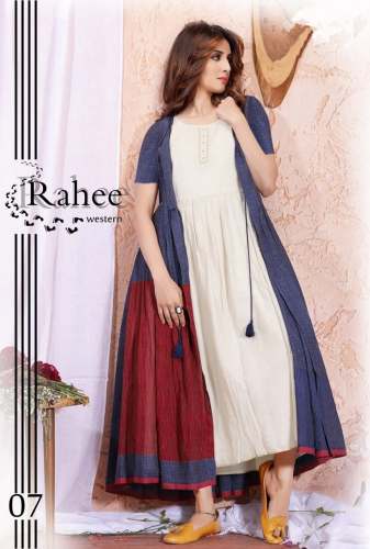 RAHEE WESTERN BLUE COTTON KURTIS