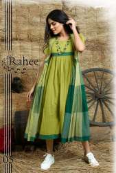 RAHEE WESTERN GREEN COTTON KURTIS