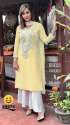 RAMIYA YELLOW GEORGETTE DESIGNER SALWAR SUIT