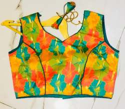 Rangoli Green Silk Blouse