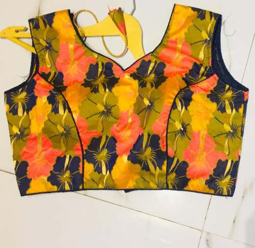 Rangoli NavyBlue Silk Blouse