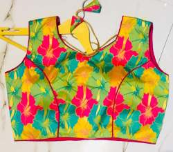 Rangoli Red Silk Blouse