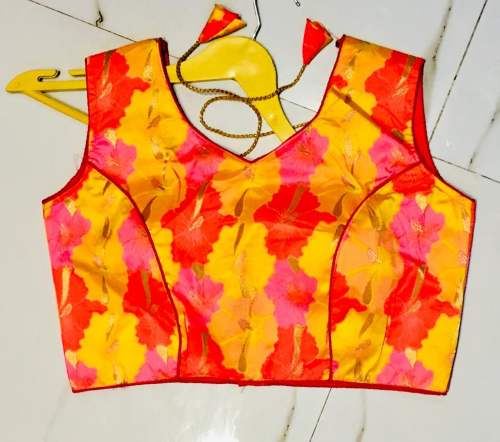 Rangoli Yellow Silk Blouse