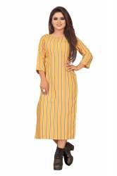 Riva Yellow Cotton Kurti
