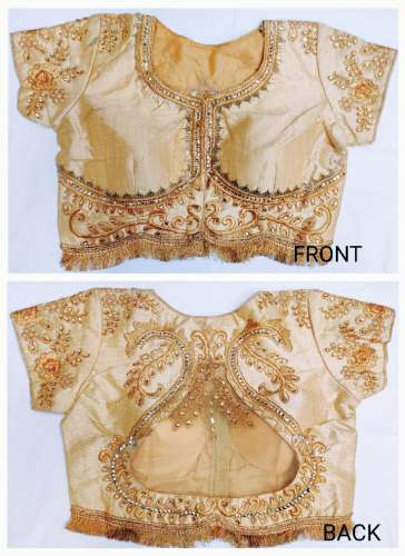 ROMA BEIGE MARBARI SILK BLOUSE