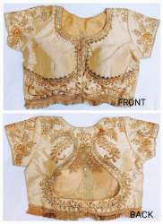 ROMA BEIGE MARBARI SILK BLOUSE