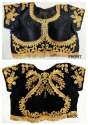 ROMA BLACK MARBARI SILK BLOUSE
