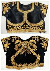 ROMA BLACK MARBARI SILK BLOUSE
