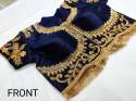 ROMA NAVYBLUE MARBARI SILK BLOUSE thumb 1