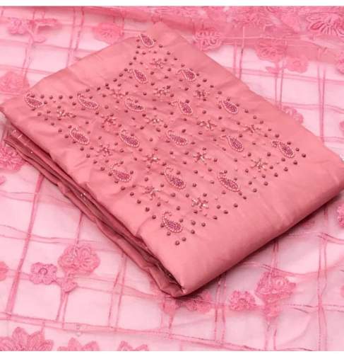 RUHI PINK COTTON DRESS MATERIAL