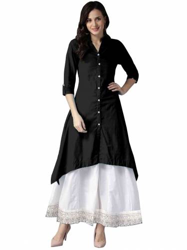 RUTBA BLACK RAYON KURTI 
