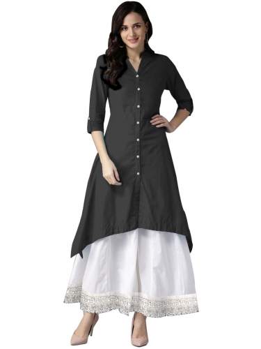 RUTBA GREY RAYON KURTI 