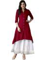 RUTBA MAROON RAYON KURTI 