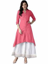 RUTBA PEACH RAYON KURTI 