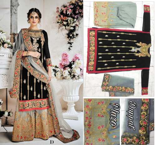 S.F Georgette Black Salwar Suit