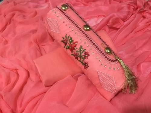  SANAYA PINK COTTON DRESS MATERIAL