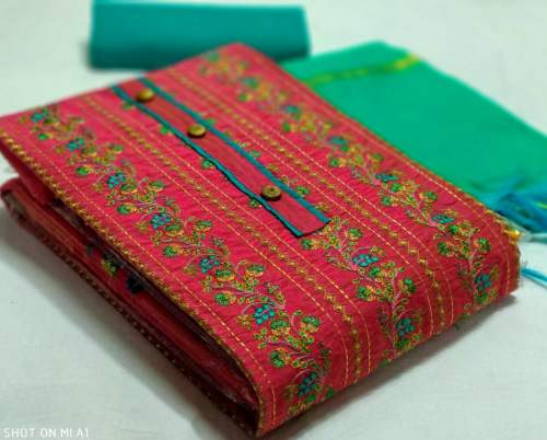 SARIKA PINK COTTON DRESS MATERIAL