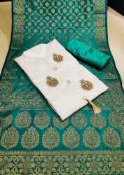 SAYANI GREEN MODAL CHANDERI DRESS MATERIAL