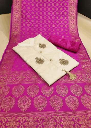 SAYANI PINK MODAL CHANDERI DRESS MATERIAL
