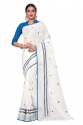 SBT-471 SKYBLUE LINEN SAREE
