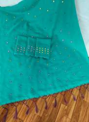 SBT-573 C-GREEN LINEN SAREE