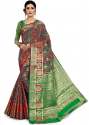 SHANGRILA C-GREEN COTTON SAREES thumb 1
