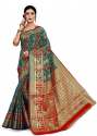 SHANGRILA RED COTTON SAREES thumb 1