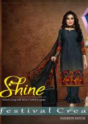 Shine Vol-1 Crepe Printed Salwar suit 