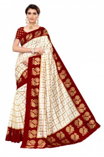 Shreya PF-151 Maroon Silk Saree