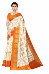 Shreya PF-151 Orange Silk Saree