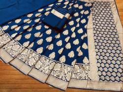 SHREYA SBT-536 BLUE BANARASI SAREE