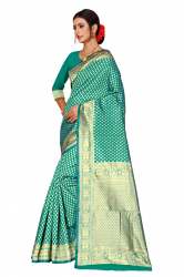 SMALL BUTTI C-GREEN COTTON SAREE