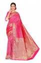 small-butti-pink-cotton-saree