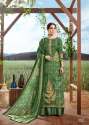 Tarang Green Crape Silk Dress Material thumb 1