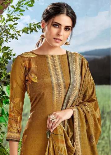 Tarang Mahendi Crape Silk Dress Material