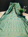 TEEN PATTI C-GREEN COTTON SAREE thumb 2