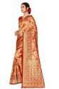TEEN PATTI MAROON COTTON SAREE thumb 1